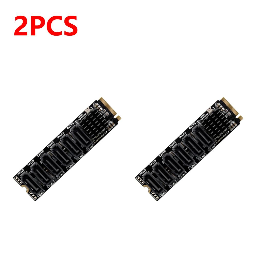 2/1 шт. M.2 NVME PCI-E PCIE X4 X8 X16 на 6 портов 3.0 SATA Карта-адаптер Райзер III ASM1166 6 ГБ/с Корпус сервер ПК Компьютер Расширение