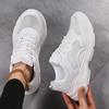New Four-season Mesh Breathable and Lightweight Casual Sports Shoes Thick-soled Laces Heightened Breathable Large-size Women