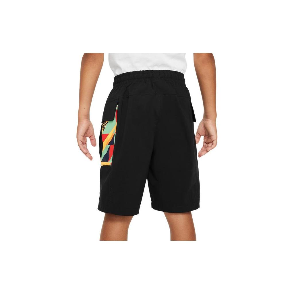 Nike Детские шорты карго с цветными блоками, множеством карманов и кулиской, повседневные, FV5792-010
