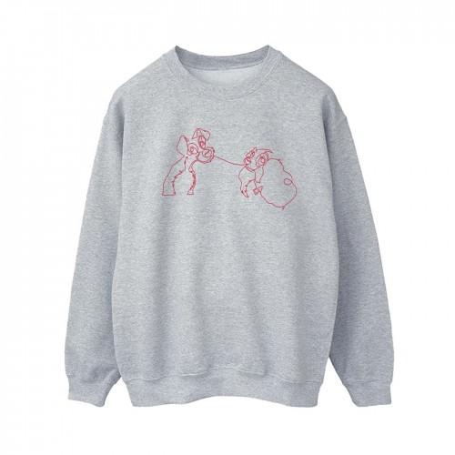 Disney Womens/Ladies Lady And The Tramp Spaghetti Outline Sweatshirt