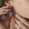 Colorful Halloween Themed Cartoon Ghost Pumpkin Pattern Women Earrings Acrylic