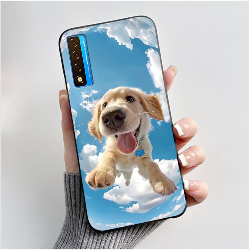 Чехол для TCL 20 20S 20 Pro 5G 20L Plus 20L+ Чехол Роскошный Дракон Милый Крутой Мальчики Девочки Черный Мягкий Силиконовый Чехол для Телефона Задняя Крышка
