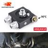 Universal Square Oil Cooler Filter Sandwich Plate+ 90℃ Thermostat 3/4" 16-UNF With AN8/AN10 Oil Filter Sandwich Adapter Aluminum
