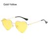 Metal Frame Vintage Polarized Glasses Eyewear Heart-Shaped Glasses Women Heart Sunglasses