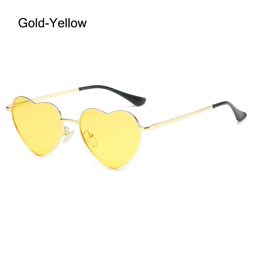 Metal Frame Vintage Polarized Glasses Eyewear Heart-Shaped Glasses Women Heart Sunglasses