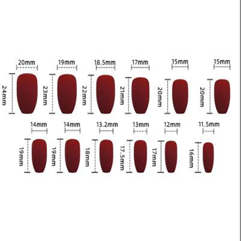24Pcs/Box Glossy Gradient False Nails Full Cover French Style Nails Reusable Press On Nails Girl