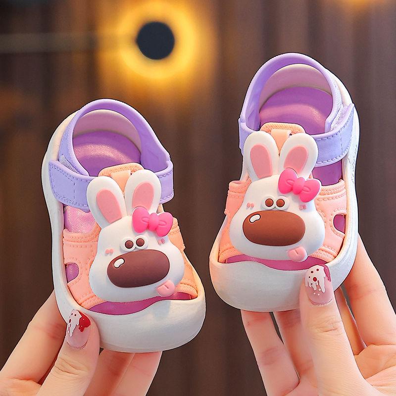 New style toddler shoes for boys and girls, baby shoes with covered toes0-3Anti-slip, anti-collision soft-soled outdoor sandals