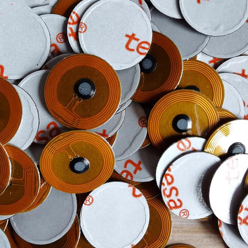 1 шт. микро-маленький размер Rfid 13,56 МГц NFC программируемый чип Bluetooth этикетка/наклейка FPC метка диаметр 12 мм