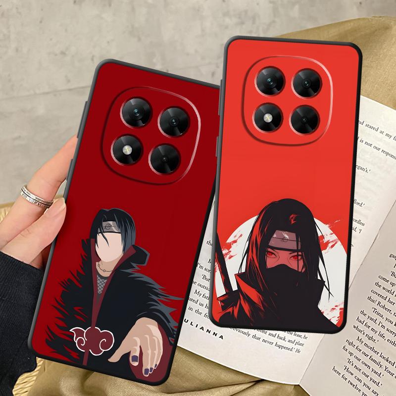 Red Handsome Uchiha Itachi Case for Xiaomi Redmi Note 13 14 Pro Plus 10S 9S 9 10 11 12 Pro 12s 7 8 11s Black Soft Phone Cover