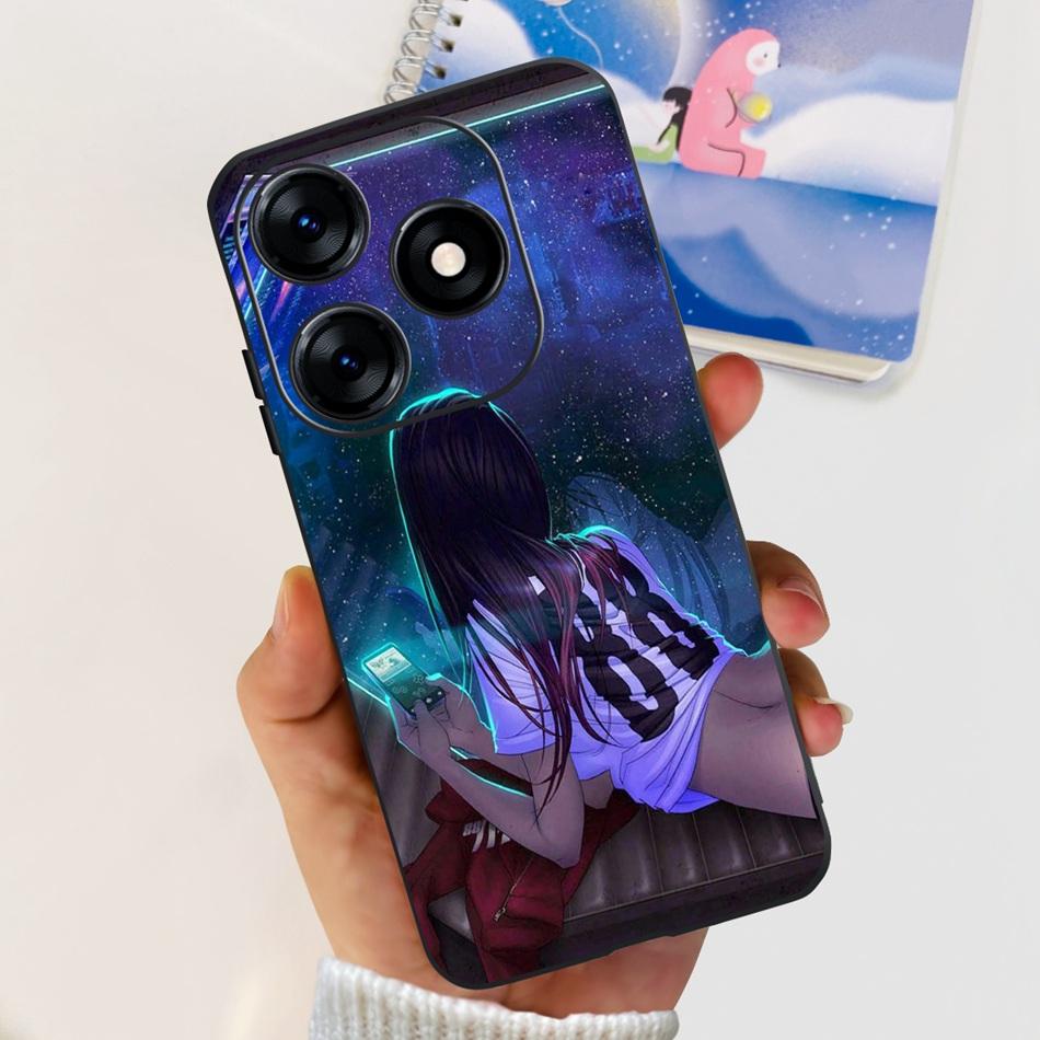 Чехол для телефона Tecno Spark 10 10C 2023 Модный Цветок Кошка Бабочка Мягкий Силикон ТПУ Чехлы Для Tecno Spark10 Spark10c KI5q KI5k