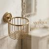 Antique Brass Toilet Paper Holder Hollow Out Tissue Roll Basket  Bathroom Restroom Toilet