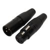 5 пар XLR штекер 3-контактный папа мама XLR микрофонный аудио кабель разъем позолоченный