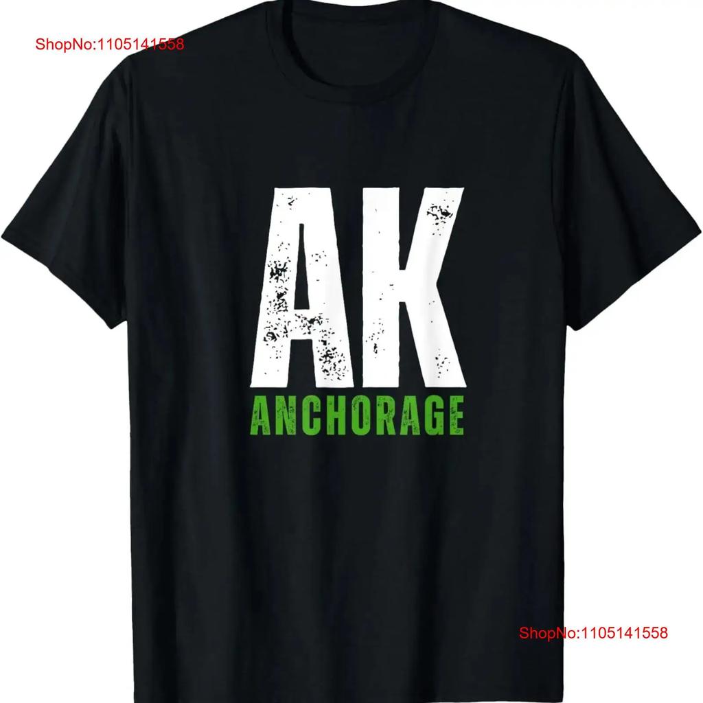 Anchorage Alaska Simple Vintage Text Logo T Shirt Vintage Graphic Stretched Fashion Soft Homme Versatile Comfortable