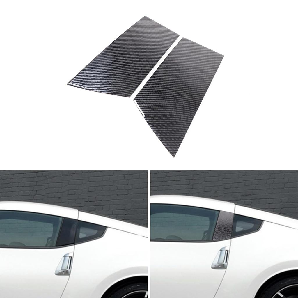 Hcilloend Nissan Fairlady Z Z34 Center Pillar Decorative Pillar Garnish Decoration Decorative Easy Adhesive Exterior Car Set Fiber Panel, Cover,
