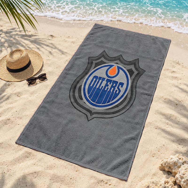 Edmonton Oilers Microfiber Beach Towel Quick Dry Sand Free Lightweight Beach Towels for Travel Swimming Camping