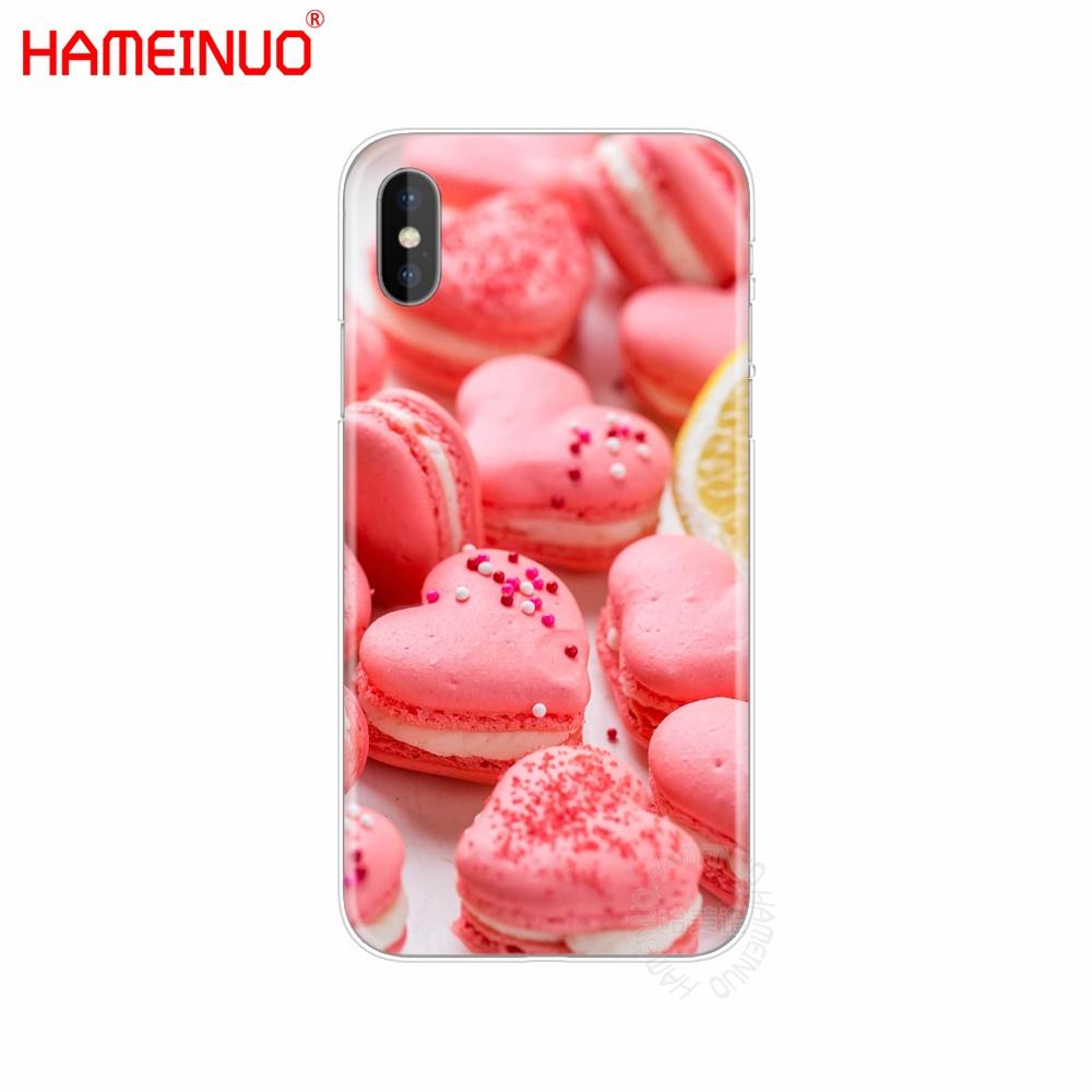 HAMEINUO Food for Macarons Biscuits Cell Phone Cover Case for Iphone X 8 7 6 4 4s 5 5s SE 5c 6s Plus
