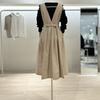 V252PSE943 Button Sleeveless Dress