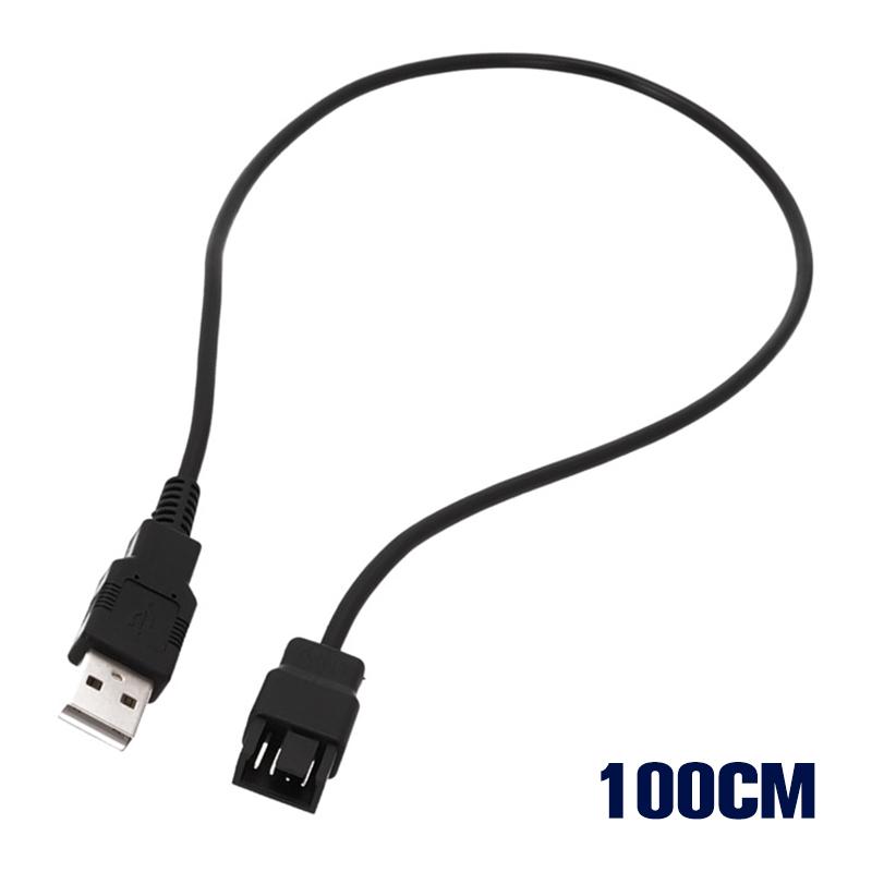 30/50/100 см 3/4-контактный кабель-адаптер для вентилятора к USB для компьютера, ПК, кабель питания для вентилятора, адаптер-разъем