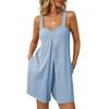 Women's Loose Casual Jumpsuit Bohemian Wide Leg Outdoor Summer Strappy High Waisted Jumpsuits for Women Plus Size