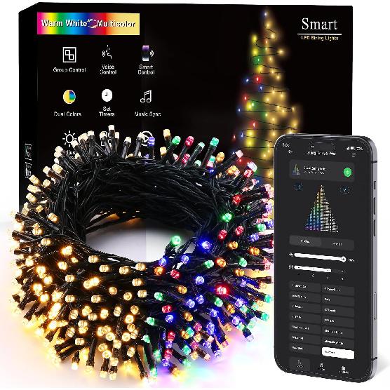 Brizled Outdoor Christmas Tree Lights, 65.67 ft 200 LED Indoor String Light