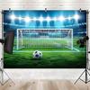 Vibrant Stadium Football Goalpost Banner Background Boys' and Children's Birthday Parties Home Decoration Photography Backdrop