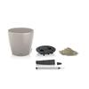 LECHUZA Pot de fleurs - Classico color 28 - Ø 28 x 26 - Kit complet - Brun sable - 9 L