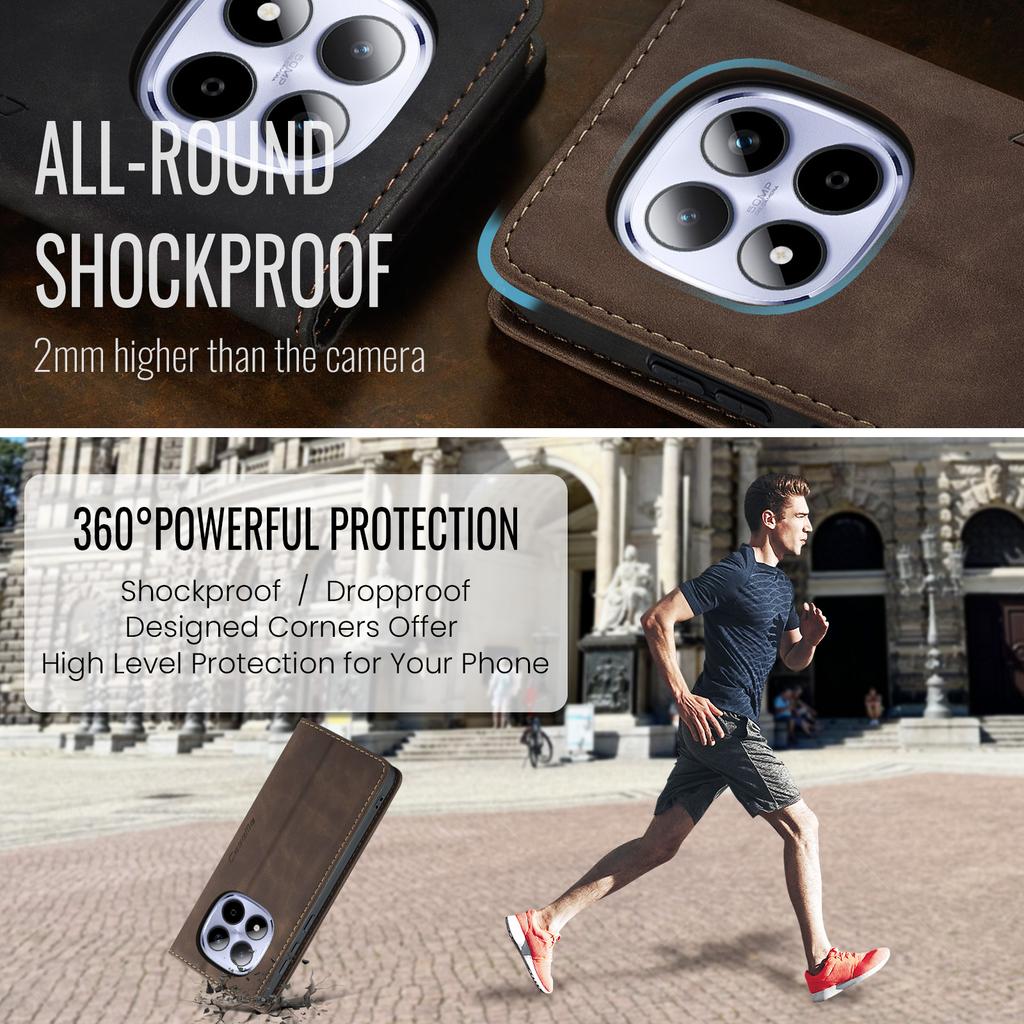 Для Xiaomi Redmi Note 15 Pro 4G (Глобальный) Чехол-кошелек CASEME Серия 013 Кожа PU Чехол для телефона Подставка