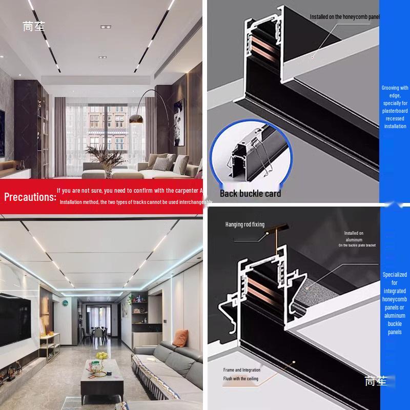 Magnetic Honeycomb Track Light for Kitchen & Living Room Ceilings