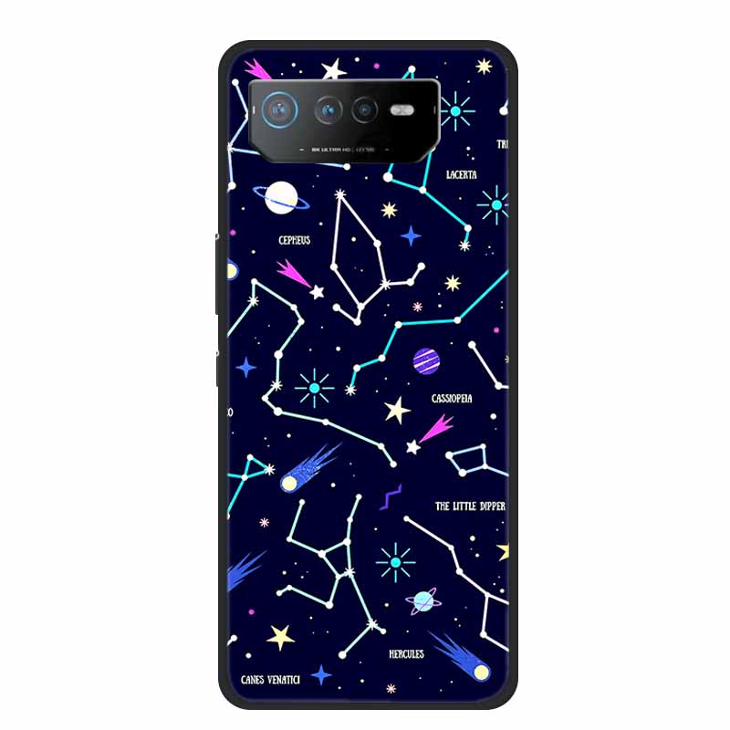 Чехол для телефона Asus ROG Phone 6D Ultimate Задняя крышка Черный ТПУ Силикон Мягкий Чехол Для Asus ROG Phone 6 Pro Чехол Phone6 Pro