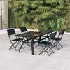 Day and Night - Day and Night 5-piece Garden Dining Set with Gray and Black Cushions