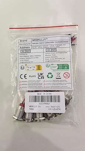 MKBKLLJY 6 шт. 12 мм DC12-24V1A зеленый светодиодный металлический индикаторный светильник водонепроницаемый сигнальная лампа пилотная панель управления с длиной кабеля 150 мм и крышкой для проводки F