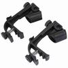 2 Pcs New Portable Adjustable Clips On Drum Mount Rim Microphone Shockproof Clamp Holder(Black)