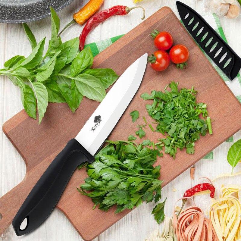 Ceramic Knife Set 3 4 5 6 Inch Kitchen Knife Set Fruit Vegetable Utility Slicing Zirconium White Blade Chef Knives