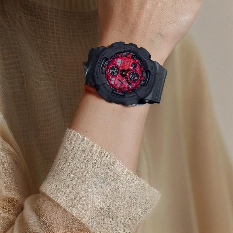Casio G-SHOCK City Battle Ограниченная серия Экран "Кровь" Антимагнитный и Ударопрочный Кварцевый Механизм Ремешок из Смолы Японские и Корейские Часы GA-140AR-1APR