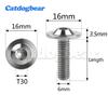 Catdogbear Titanium Ti Bolt M6x10 15 20mm Torx Head Screw for Riding Brake Level Stem Bike Parts Fasteners