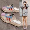 2025 Summer New One Leg Sandals for Women Wearing Ins Trendy Thick Bottom Cool Dragging Casual Beach Shoes