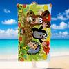 Quick Dry Beach Towel Krtek Pattern, Lightweight Absorbent Towel for Pool Beach Vacation Use