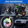 Wireless LED Strobe Lights 4 Pack IP65 Waterproof | Remote Controlled Emergency Warning Lights with 8 Colors and 10 Flash Modes for Cars,