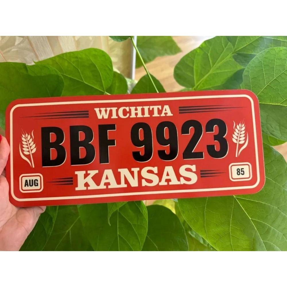 U.S. License Plate, U.S. Car License Plate, Metal, 15x30 Cm.