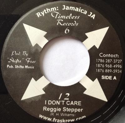 7-дюймовая пластинка REGGIE STEPPER I Dont Care NONE Timeless Record Ямайка Регги Ска Даб Б/у