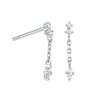 925 Silver Ear Buckles Fashion Hoop Earrings White Crystal Luxury Women's Earrings Wedding Women's Jewelry Premium Gift