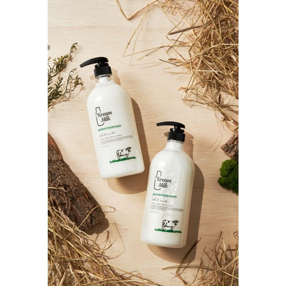 Крем-гель для душа с молочным протеином и ароматом белого мускуса, 2 упаковки, 1,1 л