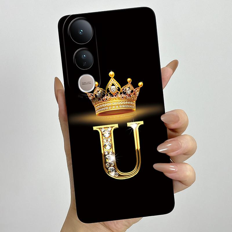 Для Vivo V50 Lite 5G Чехол Роскошные Буквы Пара Силиконовые Мягкие Чехлы Для Телефона Для Vivo V50 V50Lite 5G Защита Камеры Задняя Крышка