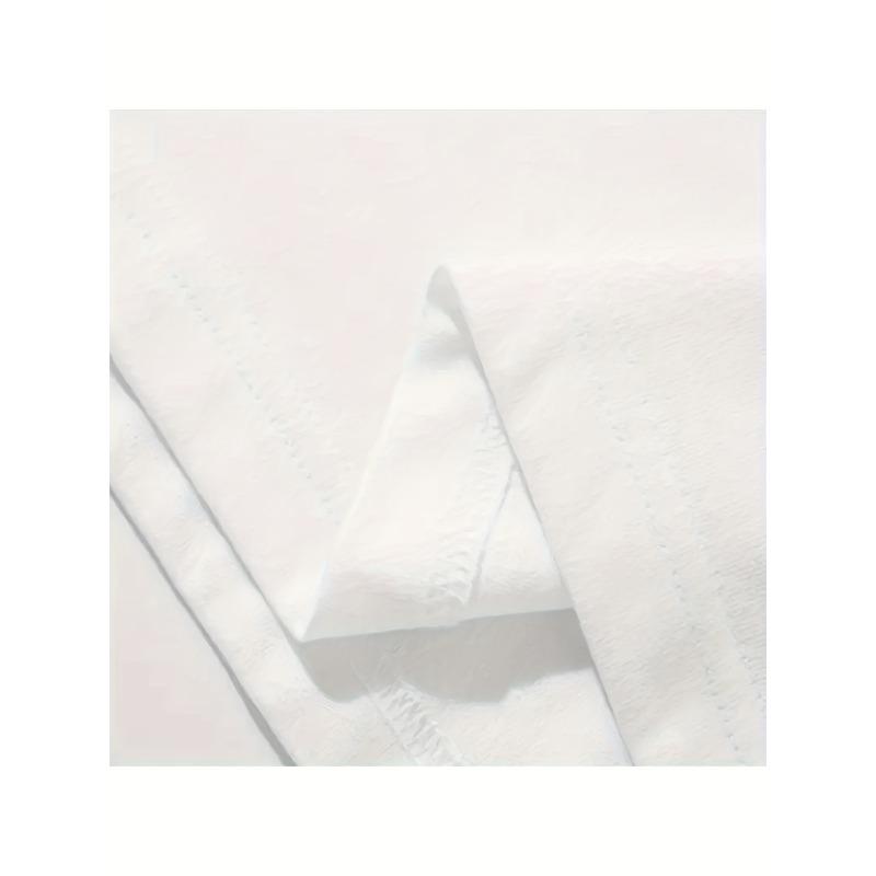 European Size Black and White Calligraphy Abstract Black Sheep Text Bold Brush Strokes Simple Monochromatic White Canvas Women Summer Short-sleeved