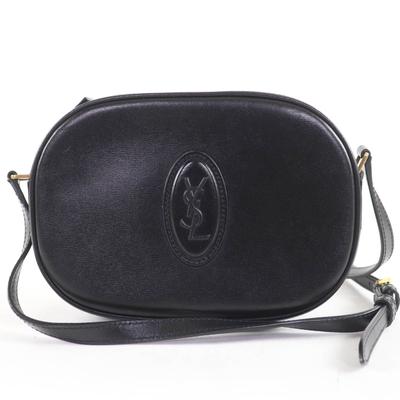 Отличная сумка через плечо с логотипом YSL, сумка-камера, кожаная, 582673, Б/У