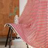 Modern Minimalist Semi Blackout Plaid Curtains Rod Pocket Design for Bedroom Living Room Bay Window