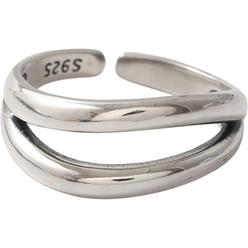 Cold Wind Open Index Finger Ring Female Niche Design Senior Sense of Fashion Personality Tide Cool Index Finger Ring Open Finger Ring Everyday Ring