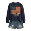 Women's Fashion Casual Long Sleeve Printed Round Neck Sweatshirt Top