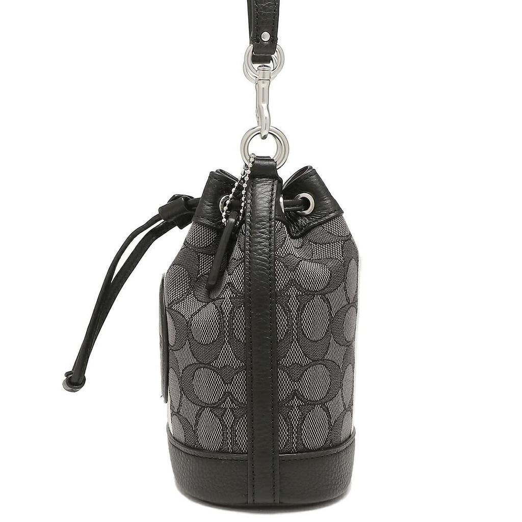 Сумка-ведро Outlet Signature, черная, мульти C8322 SVRT6 [Coach] женская [Товар]
