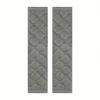 2Pcs Quilted Embroidered Plaid Refrigerator Handle Covers Plush Thickened Refrigerator Handle Dust Cover